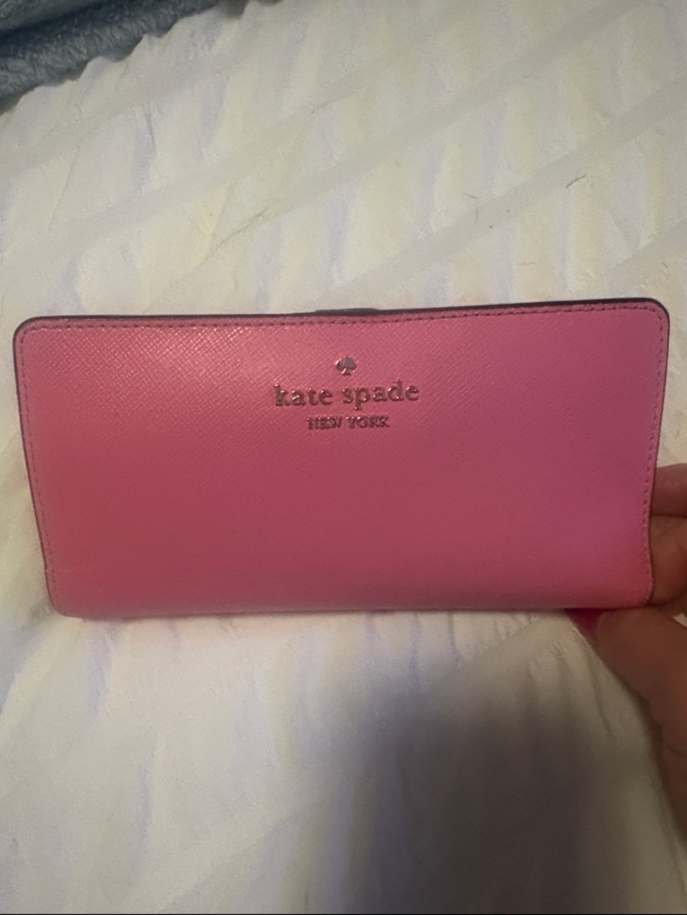 Kate Spade Pink Saffiano two toned Continental Wallet